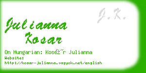 julianna kosar business card